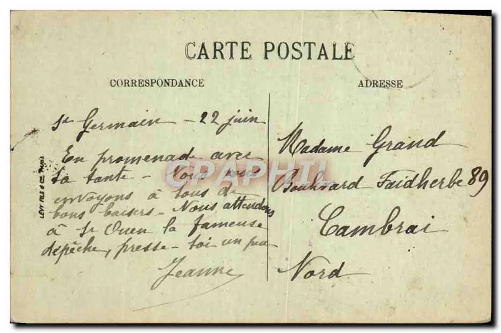 Saint-Germain-en-Laye — Interior da Capela — LL. n°16 - Verso