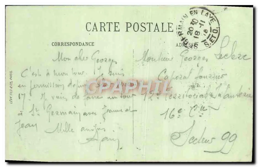 Saint-Germain-en-Laye — O Castelo de Hennemont — LL. - Verso