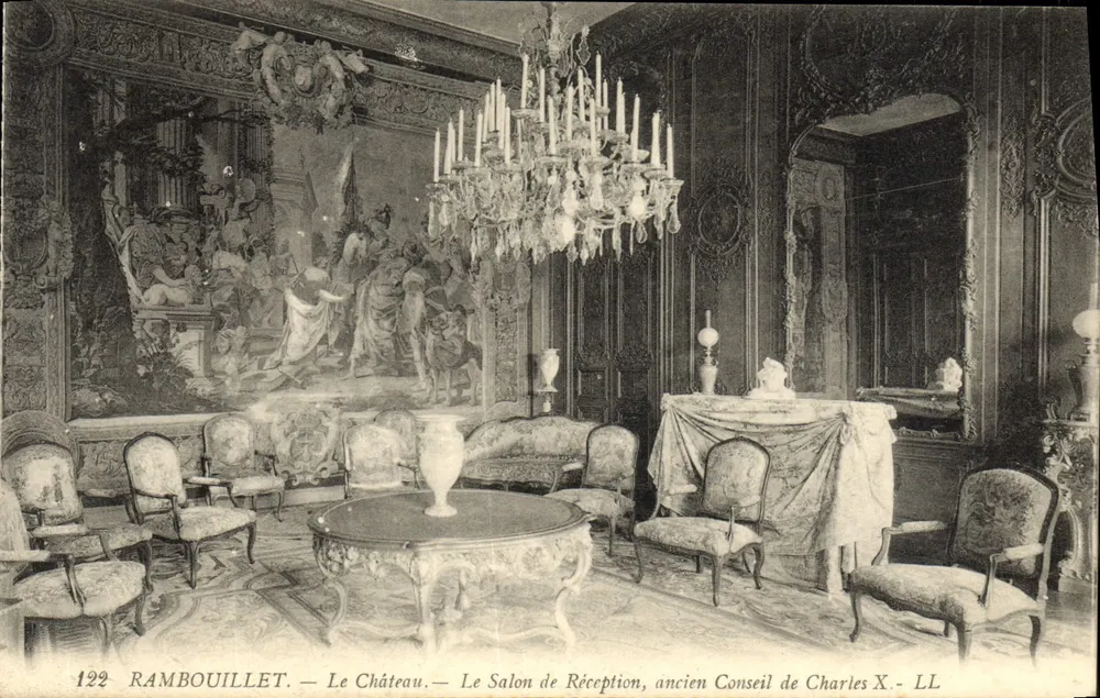 Rambouillet — Das Schloss — Der Empfangssaal, ehemaliger Ratssaal von Karl X — LL - Vorderseite