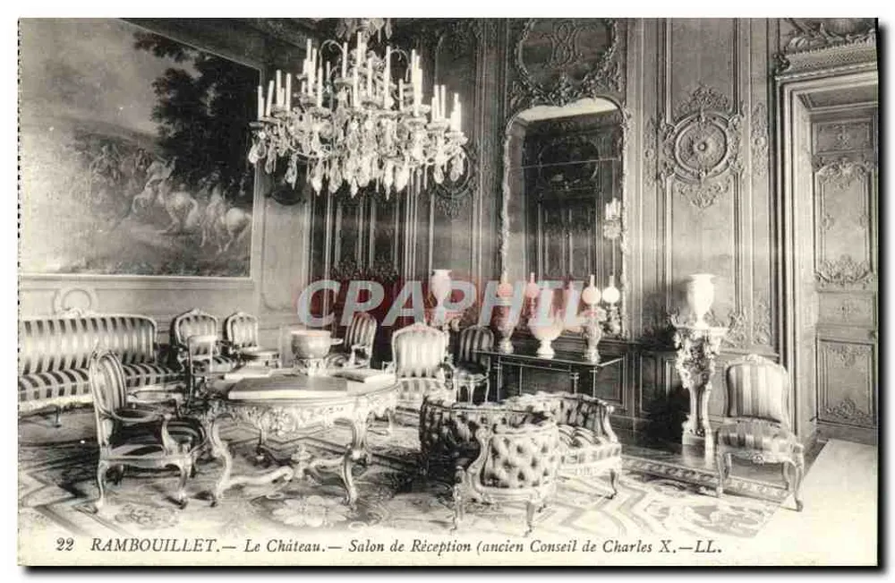Ramboillet — Das Schloss. Empfangszimmer (früherer Rat von Charles X). — LL. - Vorderseite