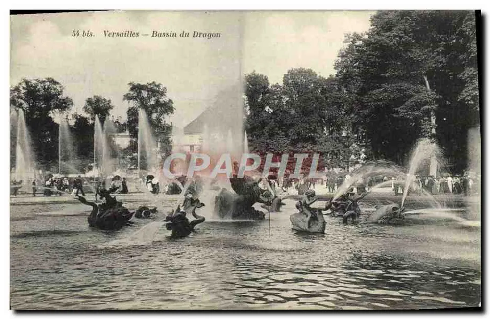 Versailles — Bassin du Dragon — A. Bourdier, imp. édit., Versailles - Frente