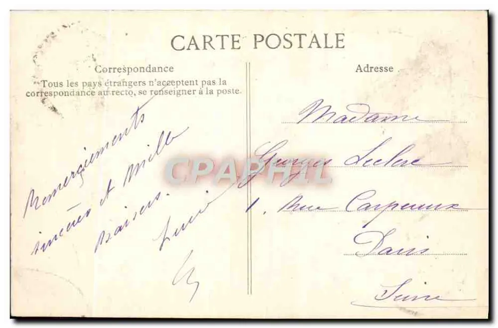 Parc de Versailles — A Orangerie — Editor não identificado, n° 34 - Verso