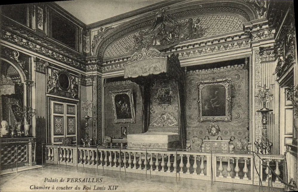 Schlafzimmer des Königs Louis XIV — Schloss VERSAILLES — Mine Moreau, Verlag Versailles - Vorderseite