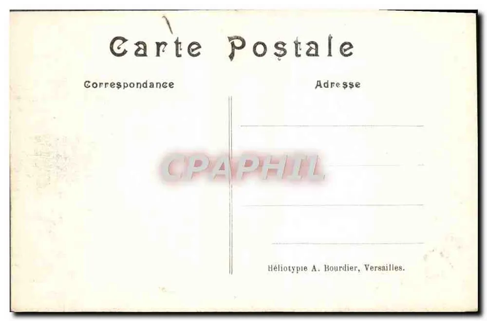 Parque de Versalhes — As Colunatas — Héliotype A. Bourdier - Verso