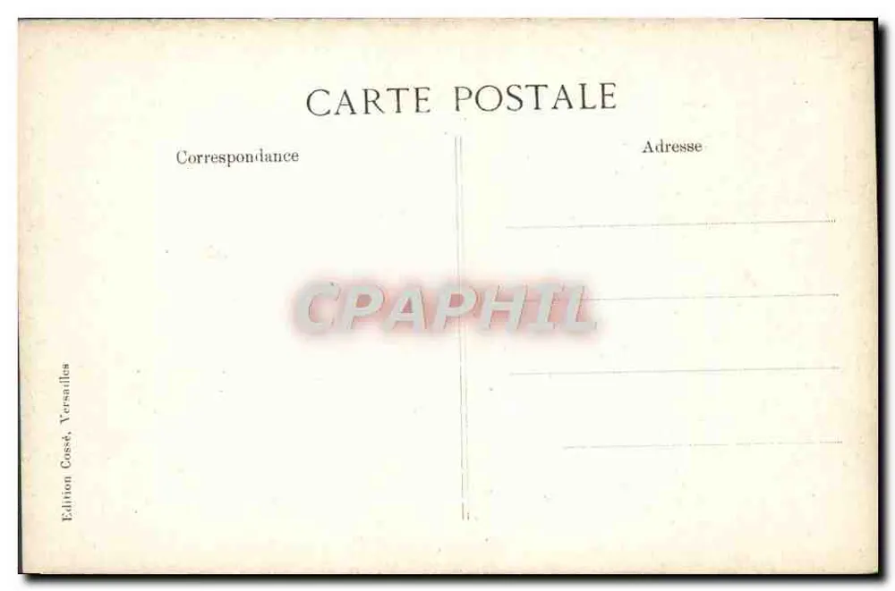 Versailles — A Gruta de Apolo — Edição Cassé, Versailles - Verso