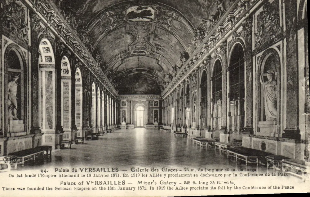 Palast von VERSAILLES — Galerie der Spiegel — Verleger Deley, Nr. 94 - Vorderseite