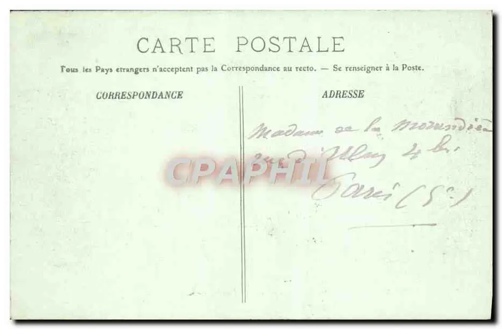 Versalhes — O Pequeno Trianon — O Ponte de Pedra — LL. — n° 258 - Verso