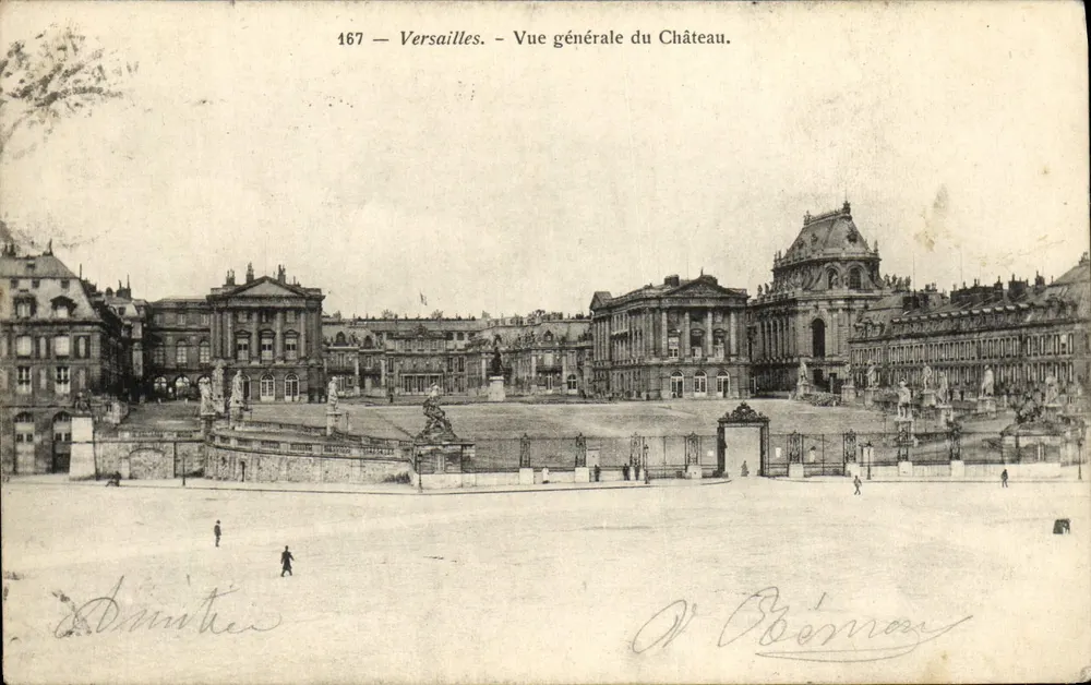 Versailles — Vista geral do Castelo — O. Béomar, n° 167 - Frente
