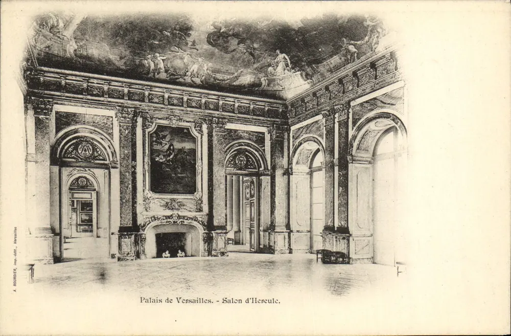 Palácio de Versalhes — Salão de Hércules — A. BOURDIER, editor, série não numerada - Frente