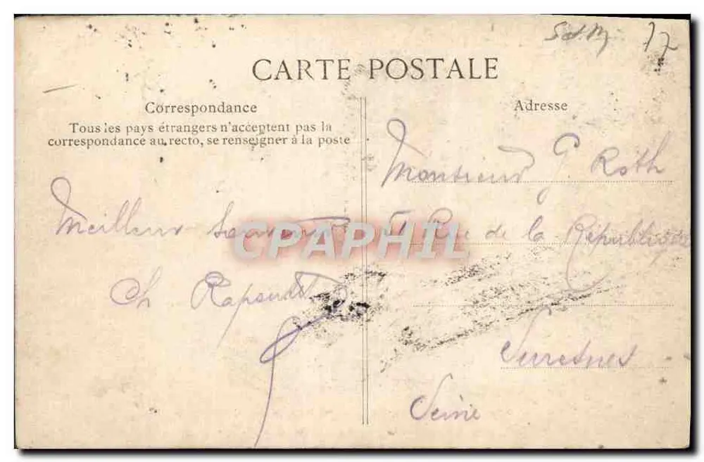 Barbizon — Grande Rue — Atelier des Malers J.-F. Millet - Rückseite