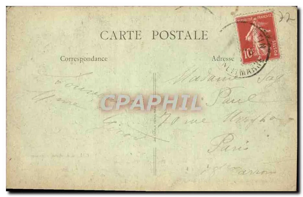 Schloss Dammartin-en-Goele — Ziegelmodell im Maßstab von 2 Zentimetern — G.-L., Verleger-Fotograf — Dammartin — n°621 - Rückseite