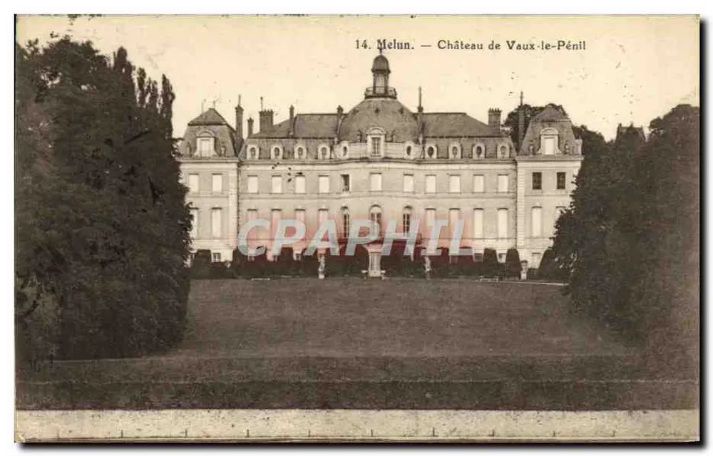 Melun — Castello di Vaux-le-Pénil — editore non identificato, n° serie 14 - Recto