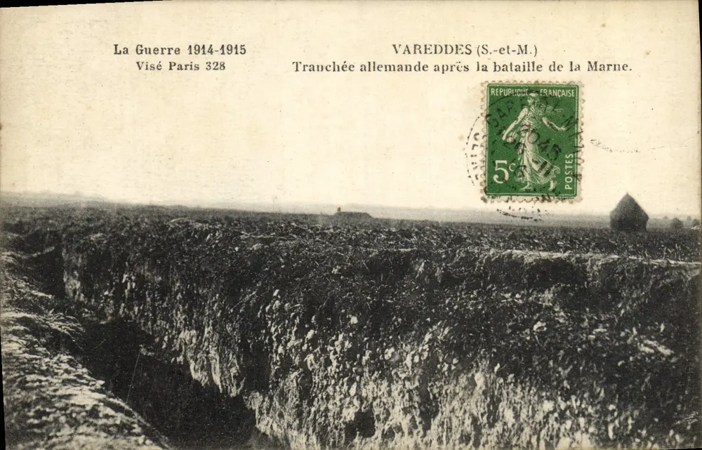 Deutsche Schanze in Varedes (S.-et-M.) — Nach der Schlacht an der Marne — Visé Paris 328 - Vorderseite