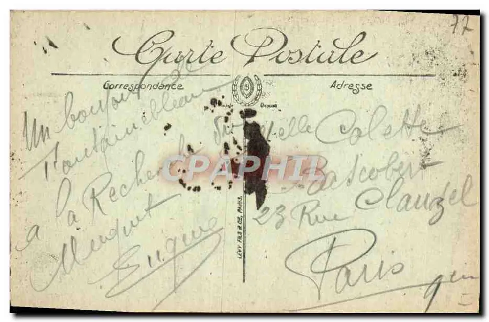 Fontainebleau — Die Forêt — Das Nest des Adlers — LL, Nr. 184 - Rückseite