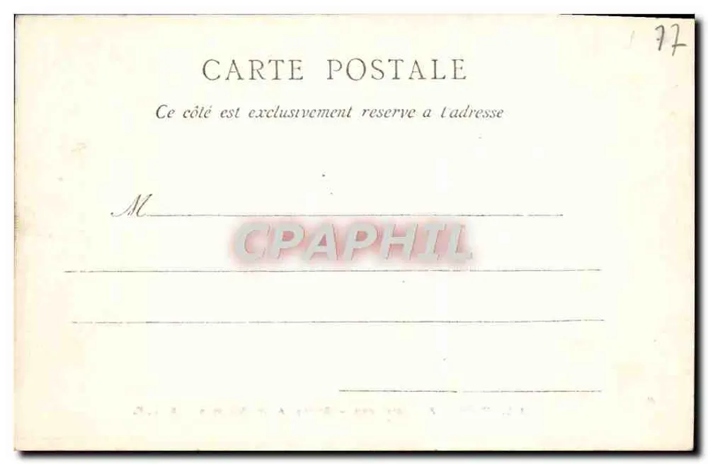 Floresta de Fontainebleau — Gruta de Adam Salomon — C.L.C. — n°110 - Verso