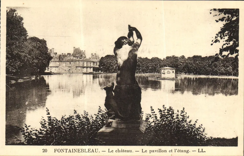 Fontainebleau — Das Schloss, das Pavillon und der Teich — LL. n°20 - Vorderseite