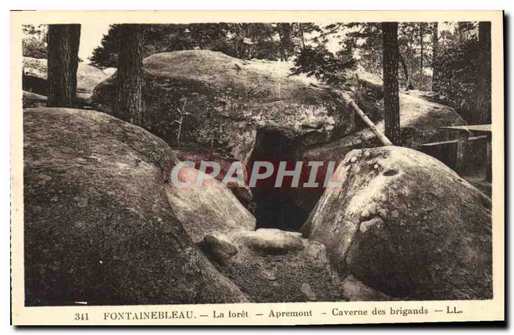 Fontainebleau — Die Forêt — Apremont — Höhle der Räuber — LL, n° 341 - Vorderseite