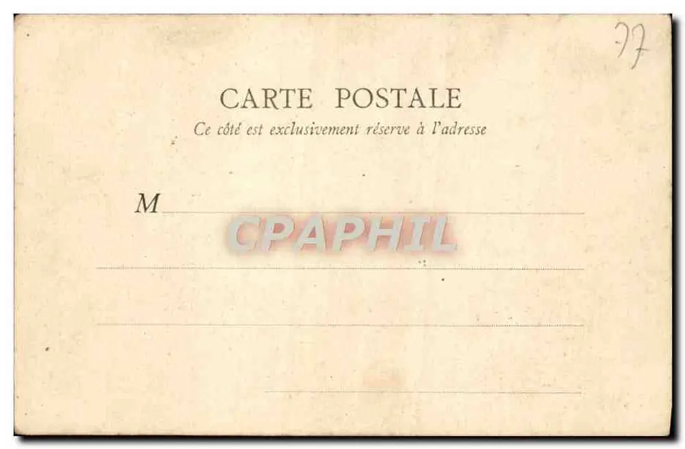 Quarto do Papa — Fontainebleau — B. F., Paris - Verso