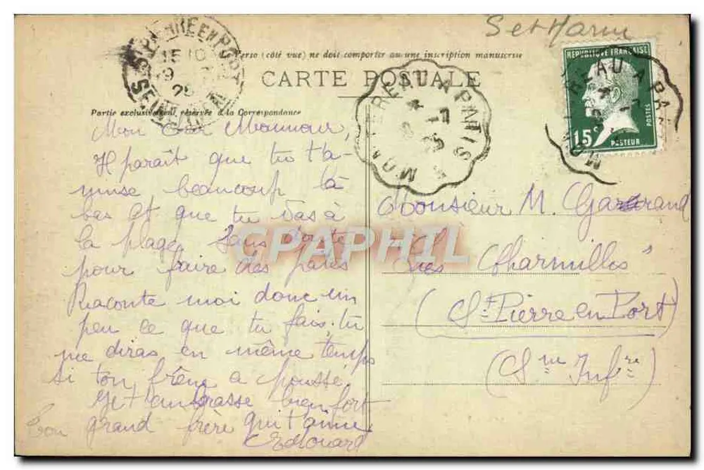 Der Elefant (Gorges d'Apremont) — Forêt de Fontainebleau — Nr. 389 - Rückseite