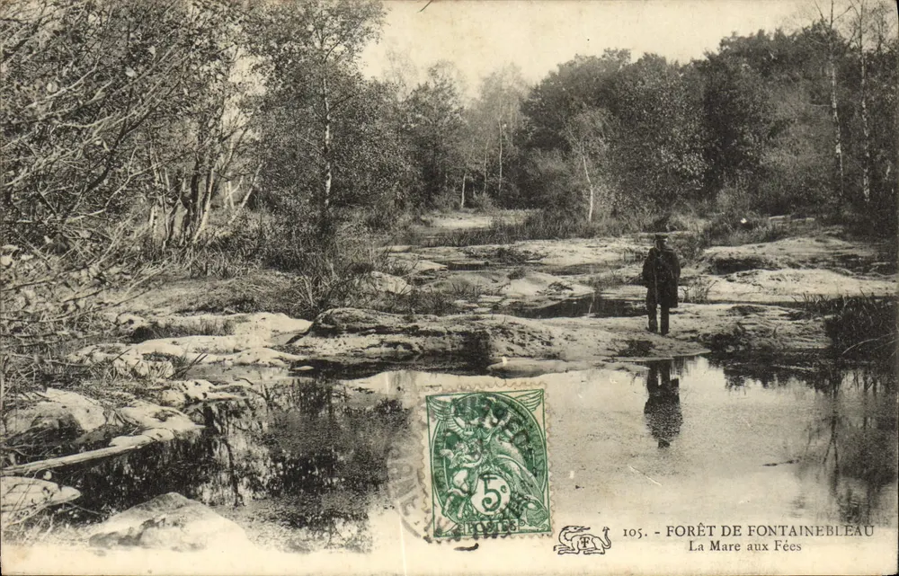 Forêt de Fontainebleau — La Mare aux Fées — unbekannter Verlag, n° 105 - Vorderseite