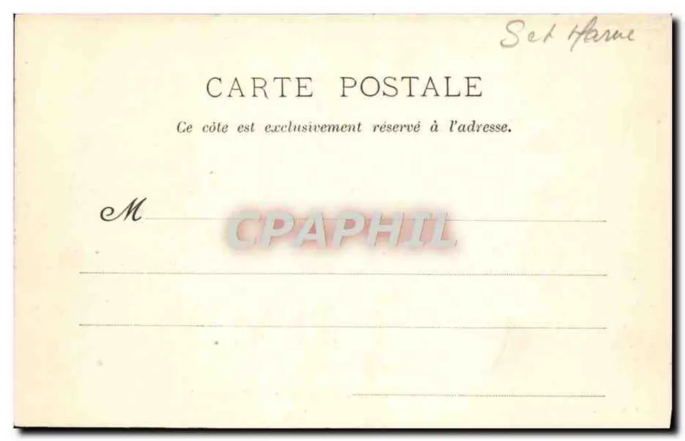 Wald von Fontainebleau — Plateau de la Mare aux Fées — A. Siron, Verleger, Barbizon (S.-et-M.) - Rückseite