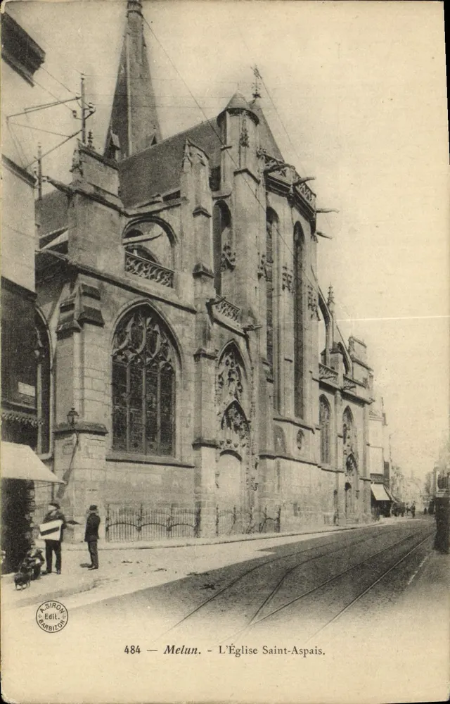 Melun - A Igreja de São Aspais — A. Siron, editor, n° 484 - Frente