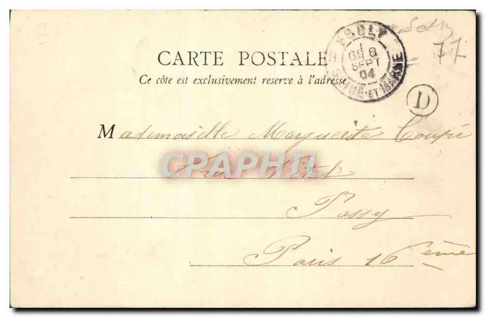 Ruínas da Torre de Lesches — Château-Thierry — Fototipia A. Rep e Filliette, n° 384 - Verso