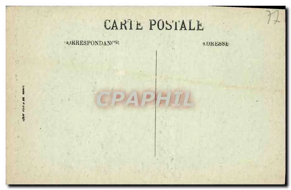 Fontainebleau — Das Schloss — Marie-Antoinettes Bett — LL. n°73 - Rückseite