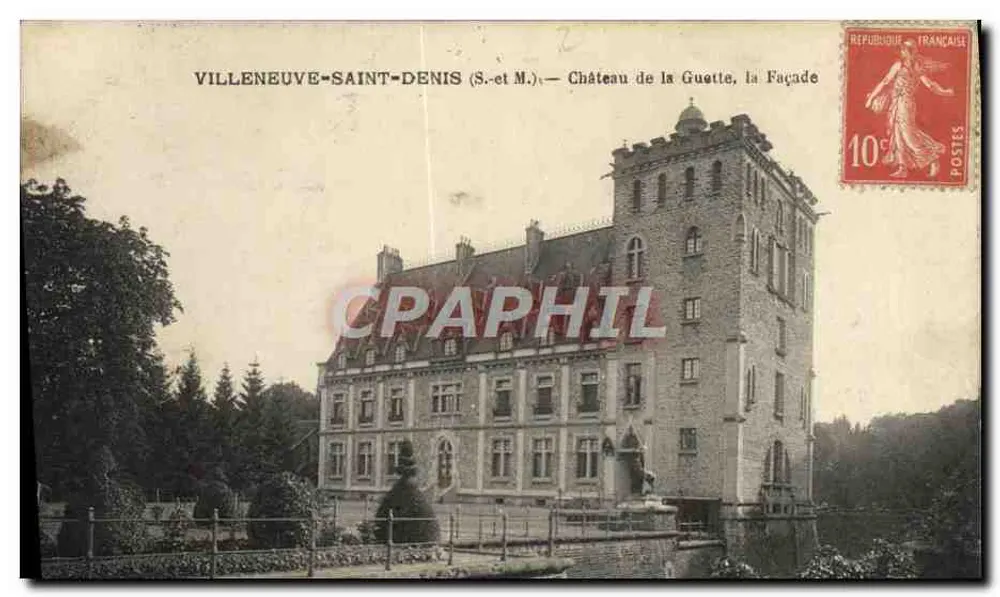 Villeneuve-Saint-Denis (S.-et M.) — Schloss la Guette, die Fassade - Vorderseite