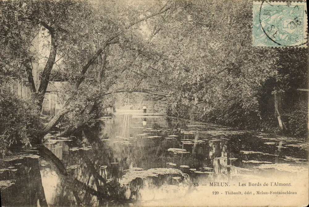MELUN - De Oever van de Almont - Thiibault, uitgever, Melun-Fontainebleau - Voorkant