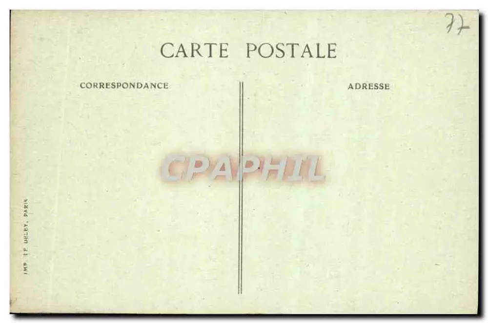 Palácio de Fontainebleau — Biblioteca — Edições da Imprensa de Deléty, Paris - Verso