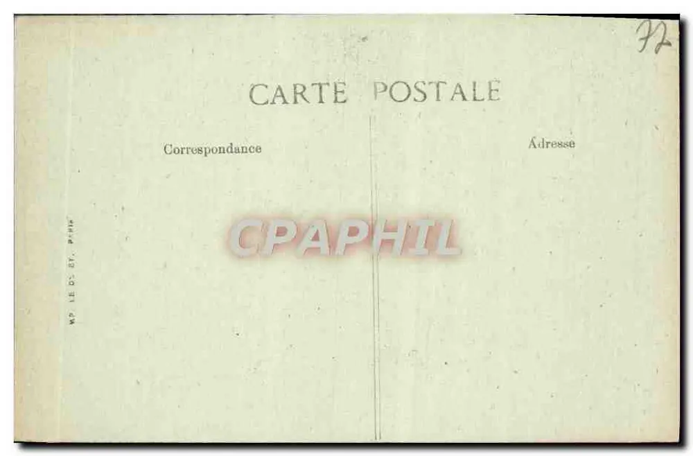 Palacio de Fontainebleau — Estudio de la Abdicación — Siron edit, Fontainebleau, n°265 - Reverso