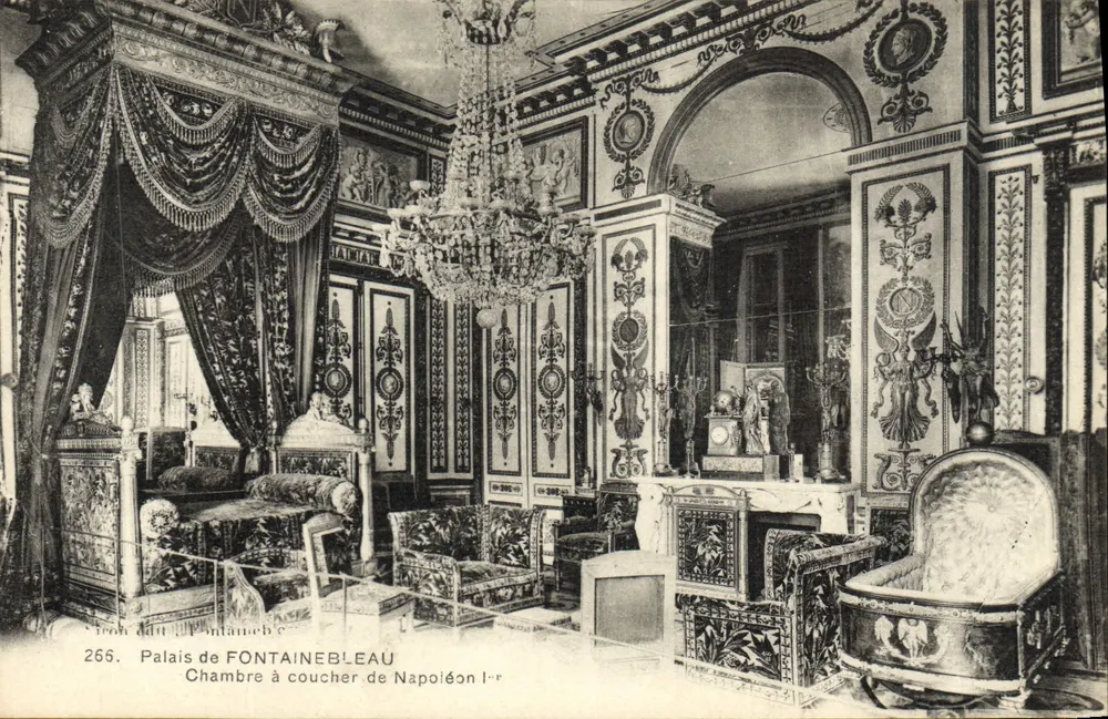 Palast von FONTAINEBLEAU — Schlafzimmer von Napoleon I. — Imprimé Illustré - Vorderseite