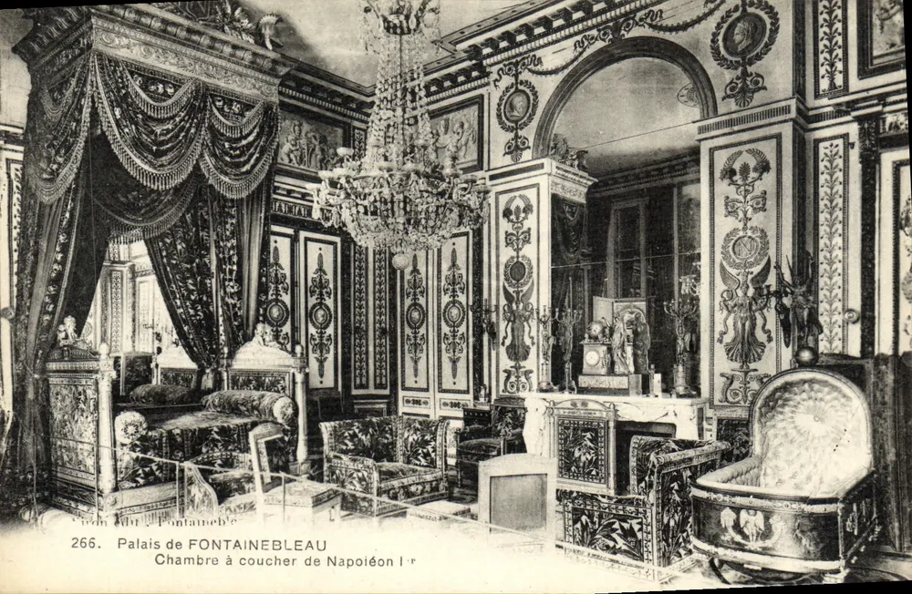 Schloss Fontainebleau — Schlafzimmer Napoleons I. — Verleger: Imprimé Illustré, Nr. 266 - Vorderseite