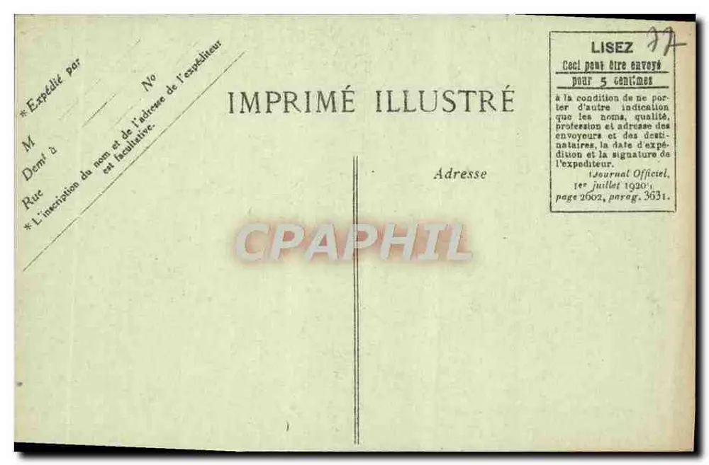 Schloss Fontainebleau — Schlafzimmer Napoleons I. — Verleger: Imprimé Illustré, Nr. 266 - Rückseite