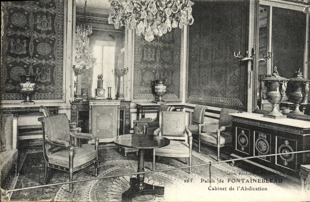 Palacio de Fontainebleau — Cabinet de l'Abdication — editor Le Déley, n° 265 - Anverso