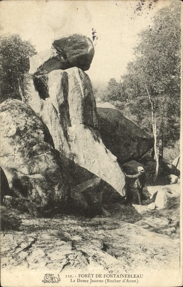 La Dame Jeanne (Rocher d'Avon) — Forêt de Fontainebleau — Unbekannter Verlag, Nr. 110 - Vorderseite