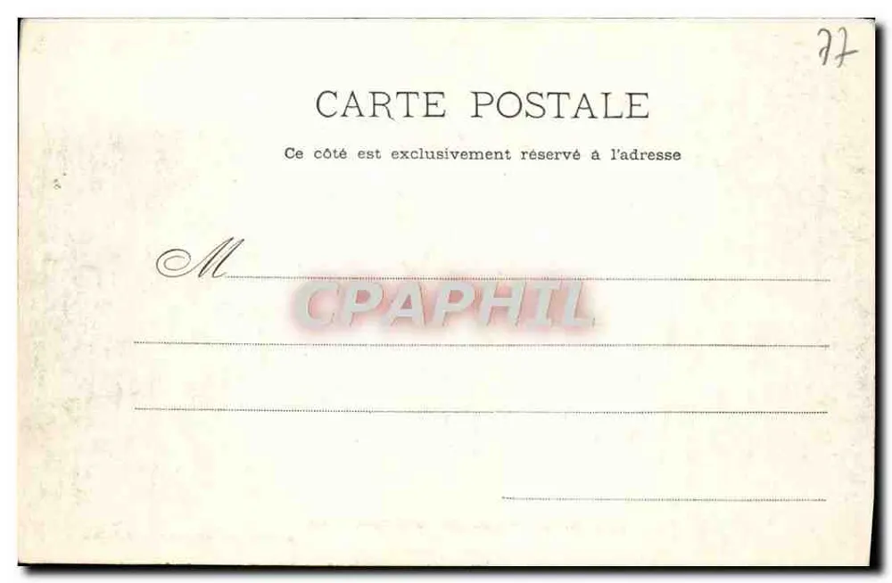 Fontainebleau - Avon - La Dame Jeanne — A. Siron, Fotografie-Verlag, Barbizon (S.-et-M.) - Rückseite
