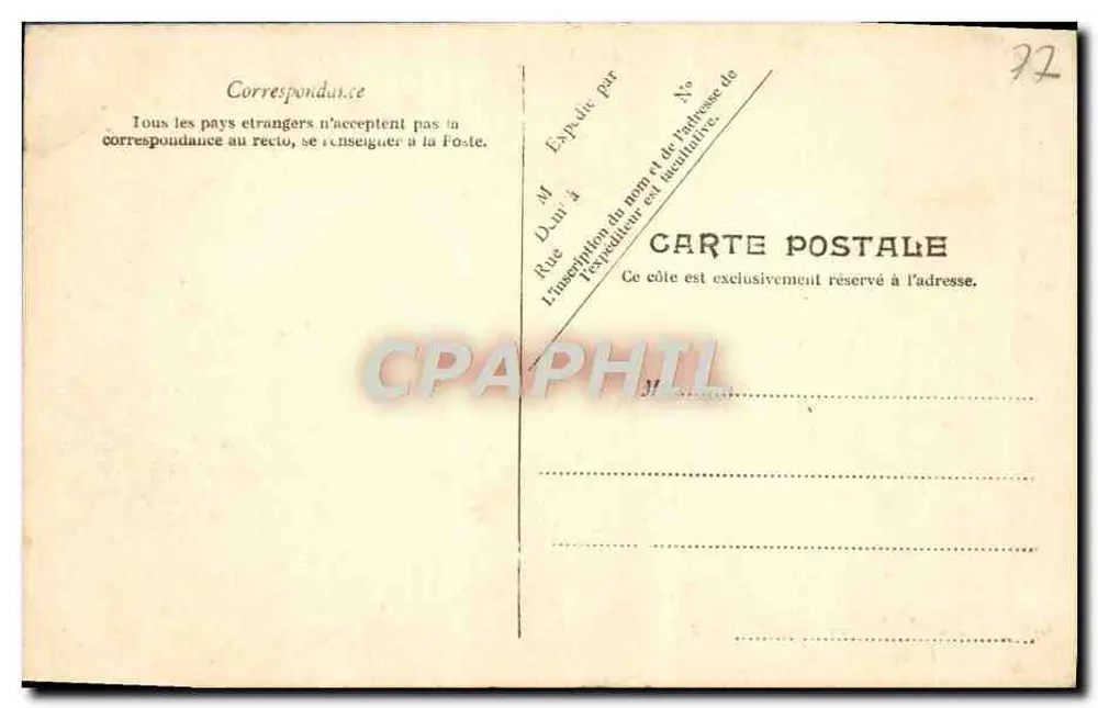Forêt de Fontainebleau — Le Nid d'Aigle — G.U.92 - Rückseite
