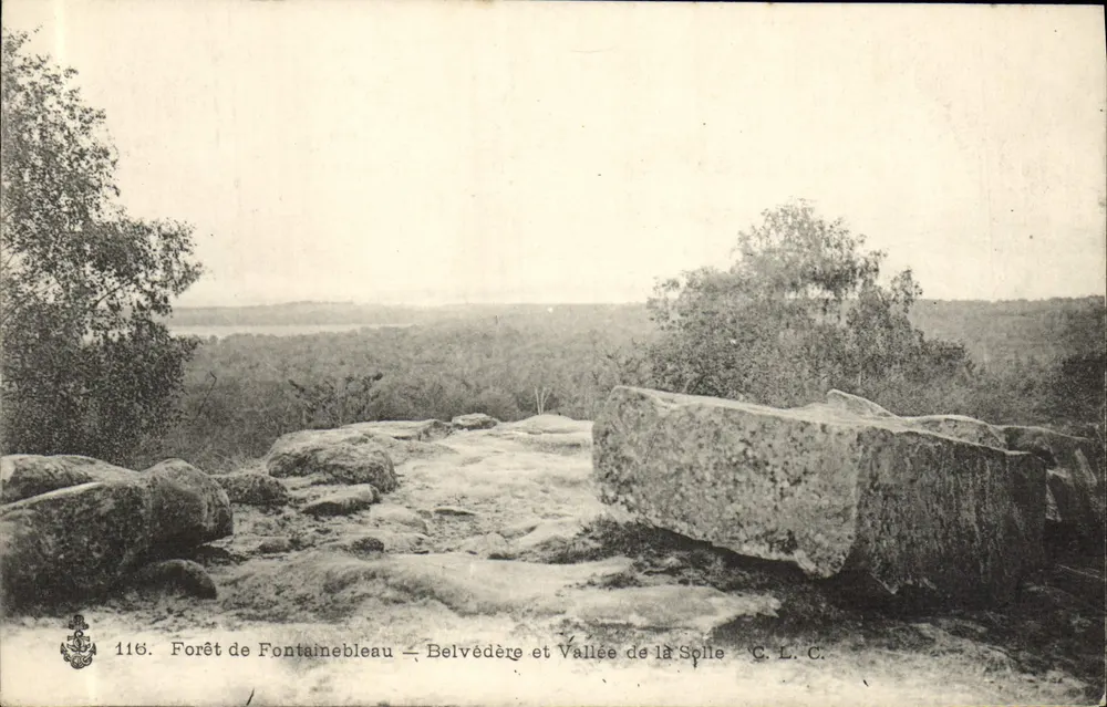Forêt de Fontainebleau — Belvédère und Tal der Spole — C. L. C. - Vorderseite
