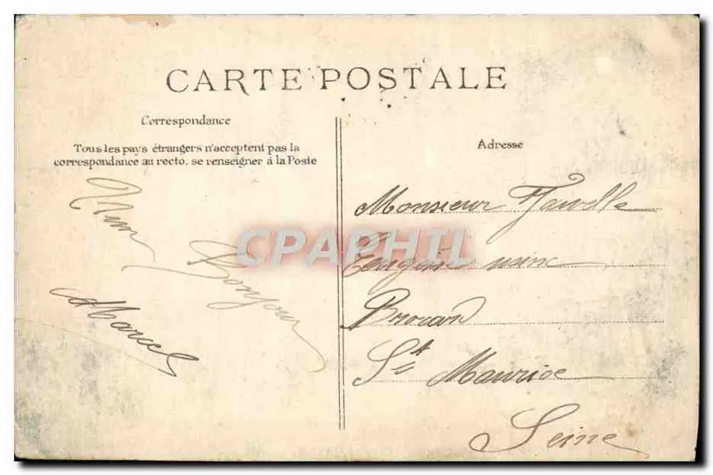 Torre Denecourt — Floresta de Fontainebleau — Editor CPD, n° 3996 - Verso