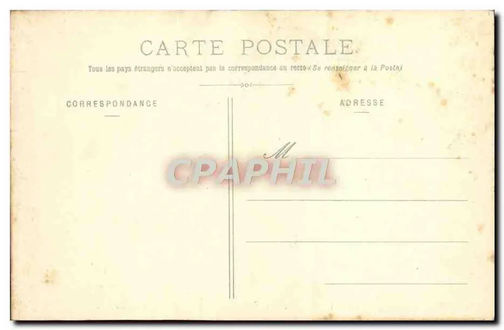 Forêt de Fontainebleau — Sphinx des Druides (Franchard) — Vintage Postcard/Antike Ansichtskarte n° 101 - Rückseite
