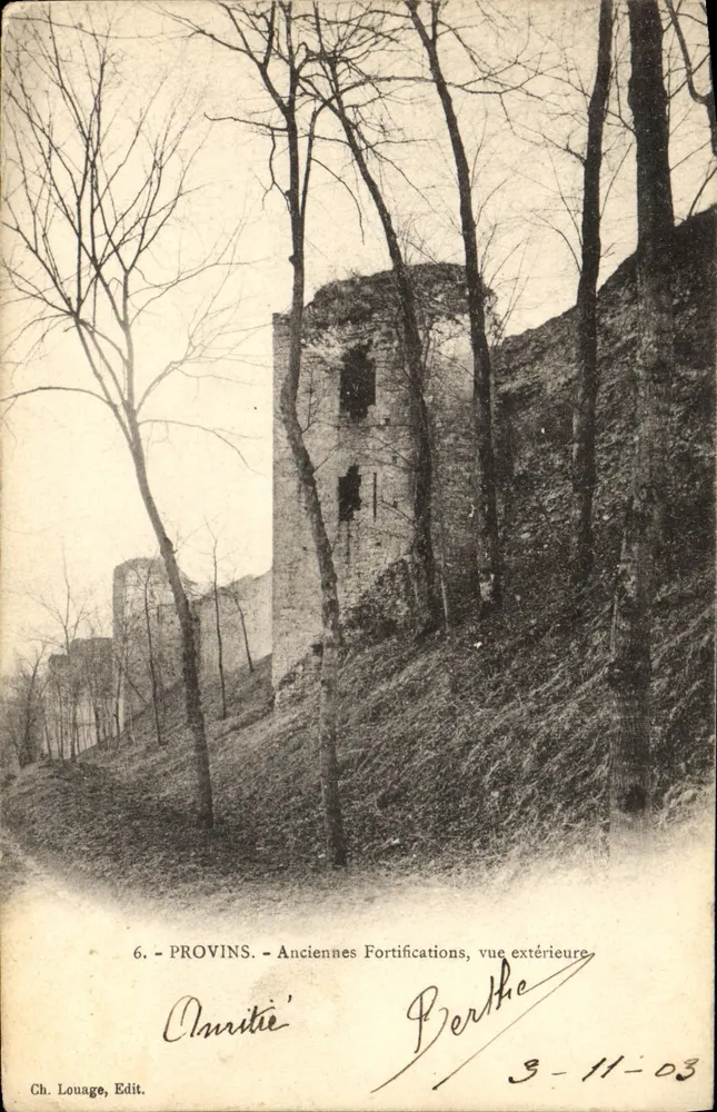 Provins — Alte Befestigungen, Außenansicht — Ch. Louage, Edit. n°6 - Vorderseite