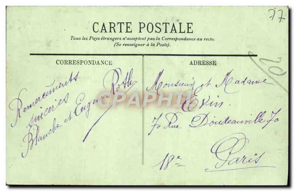 Fontainebleau — Die Forêt — Der Kreuzungspunkt des Aegyptischen Nests — LL. — N° 149 - Rückseite