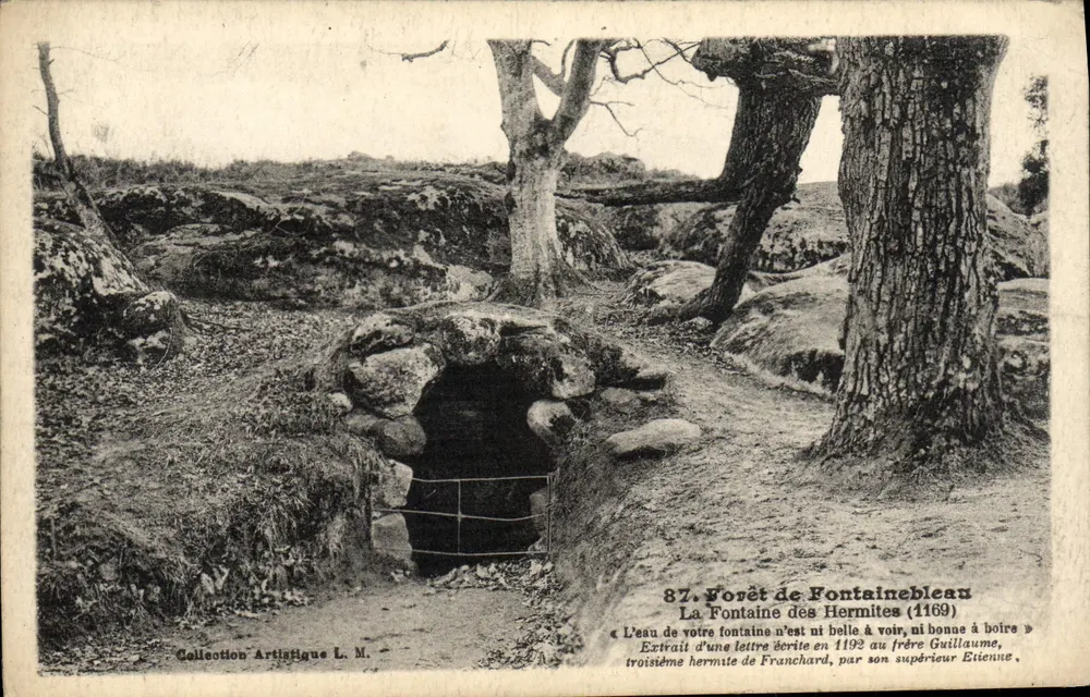 Wald von Fontainebleau — Quelle der Einsiedler (1169) — Künstlerische Sammlung L. M. - Vorderseite