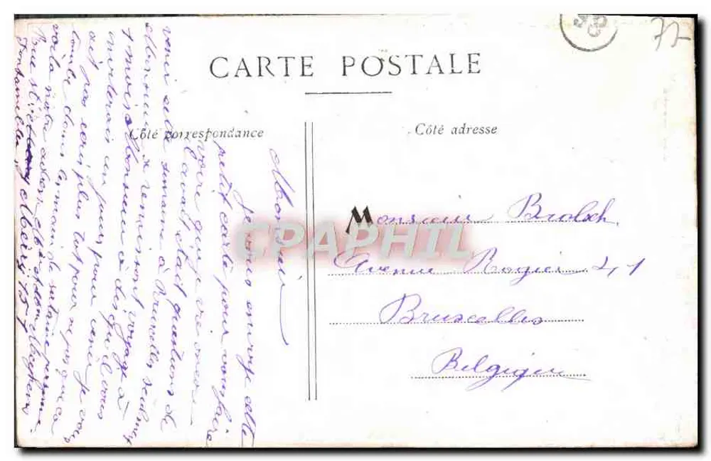 Forêt de Fontainebleau — Panorama de Franchard — Éditeur T. Fréteau, n° 12 - Verso
