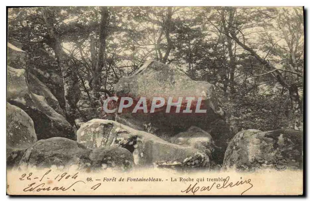 Wald von Fontainebleau — Die Zitternde Felsen — Verlag E. Roman, n° 68 - Vorderseite