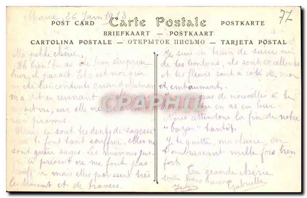 Meaux — Altes Bistum. Cabinet de Bossuël — ND Phot. Nr. 174 - Rückseite