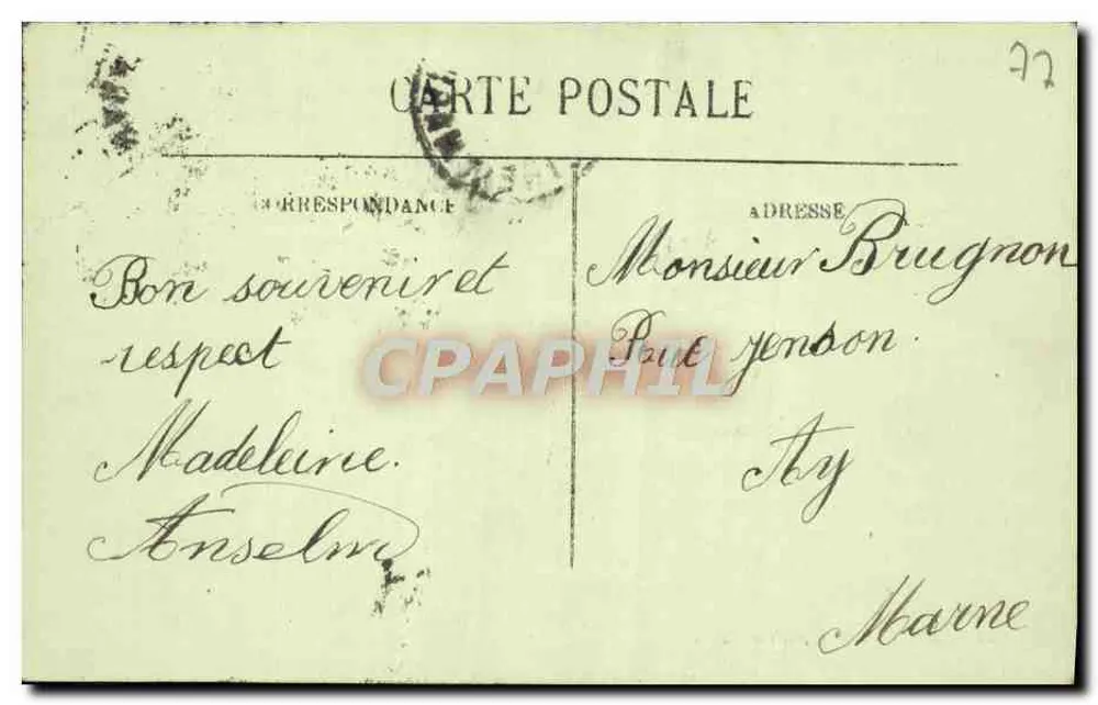 MELUN — A Avenida Thiers — LL - Verso
