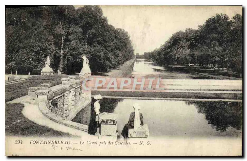 Fontainebleau — Der Kanal bei den Cascades — N.G. n°394 - Vorderseite